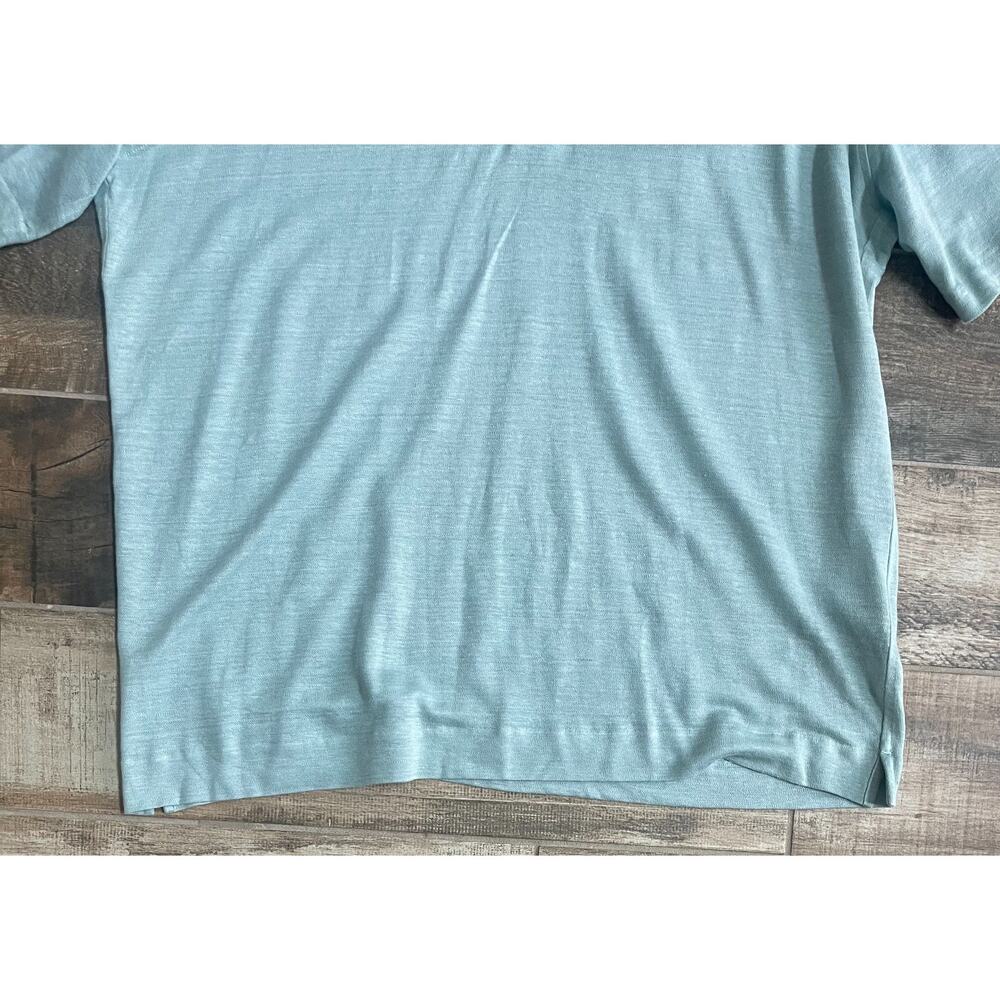 $1,250 NWT Ermenegildo Zegna Oasi Lino Polo Shirt Green Linen Luxury Italy XL - Picture 3 of 6